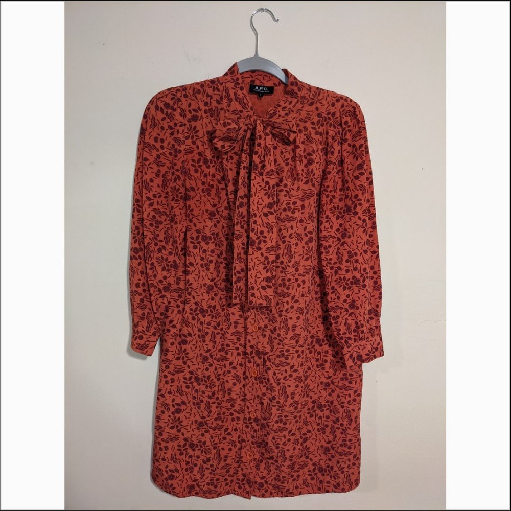 A.P.C. Retro Tie Neck Dress
